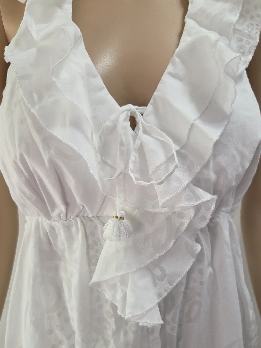 Lilly Pulitzer Arabella White Ruffle Halter Dress